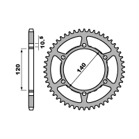 PBR ZĘBATKA TYLNA 475 42 C45 KAWASAKI EN 500 96-05 (ŁAŃC. 520) (MADE IN ITALY)