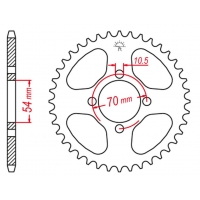 JT ZĘBATKA TYLNA 4304 42 HONDA CBR 125 '04-'10 (430442JTZBK) (ŁAŃC. 428) (JC34/39) KOLOR CZARNY - WYCOFANA Z OFERTY