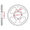 JT ZĘBATKA TYLNA 4304 42 HONDA CBR 125 '04-'10 (430442JTZBK) (ŁAŃC. 428) (JC34/39) KOLOR CZARNY - WYCOFANA Z OFERTY