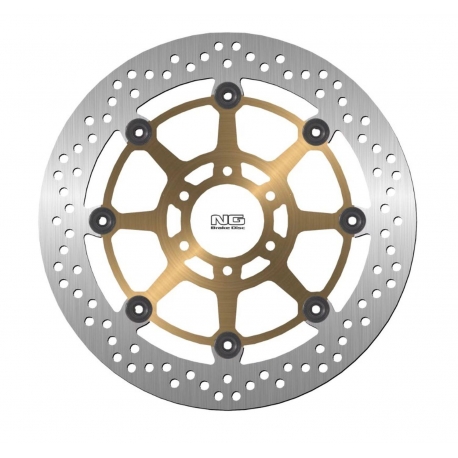 NG TARCZA HAMULCOWA PRZÓD CAGIVA 650/1000 RAPTOR (300x61x5) (6X8,5MM) ZŁOTY ŚRODEK