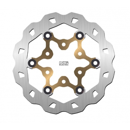 NG TARCZA HAMULCOWA PRZÓD CPI/HONDA/MBK/TGB/YAMAHA (220X58X2,5) (3X10,5MM) WAVE PŁYWAJĄCA ZŁOTY ŚRODEK