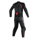 Dainese AVRO D2 2 PCS SUIT - BLACK/BLACK/RED-FLUO motocyklowy kombinezon dwuczęściowy