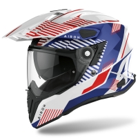 KASK AIROH COMMANDER BOOST WHITE/BLUE GLOSS M